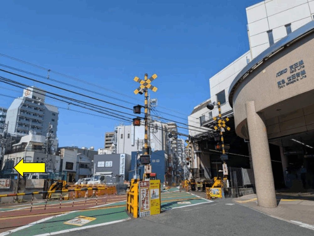 ①こちらが東急世田谷線改札及び京王線下高井戸駅西口です。